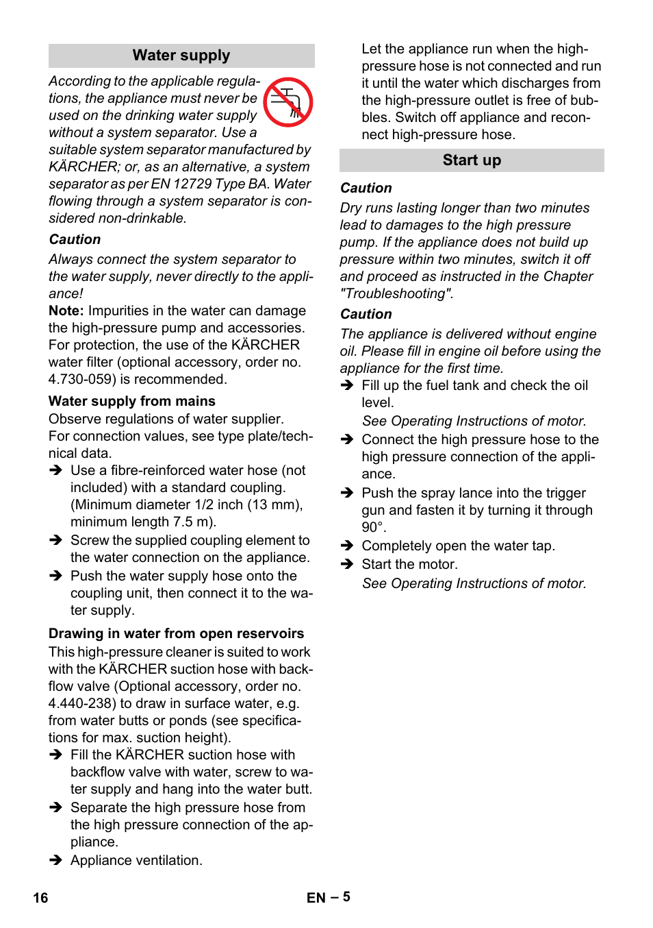 Karcher G 7-10 M User Manual | Page 16 / 248