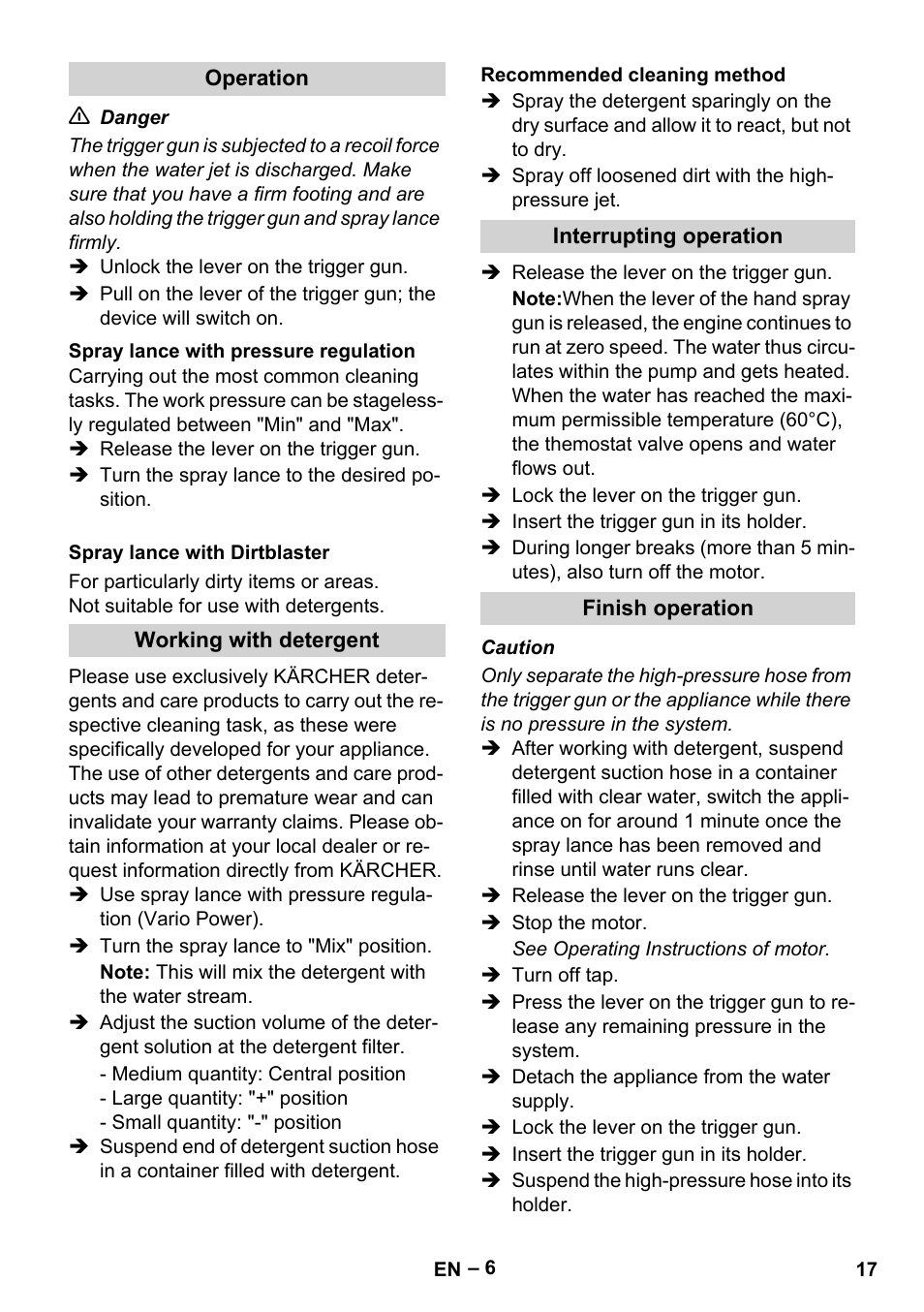 Karcher G 7-10 M User Manual | Page 17 / 248