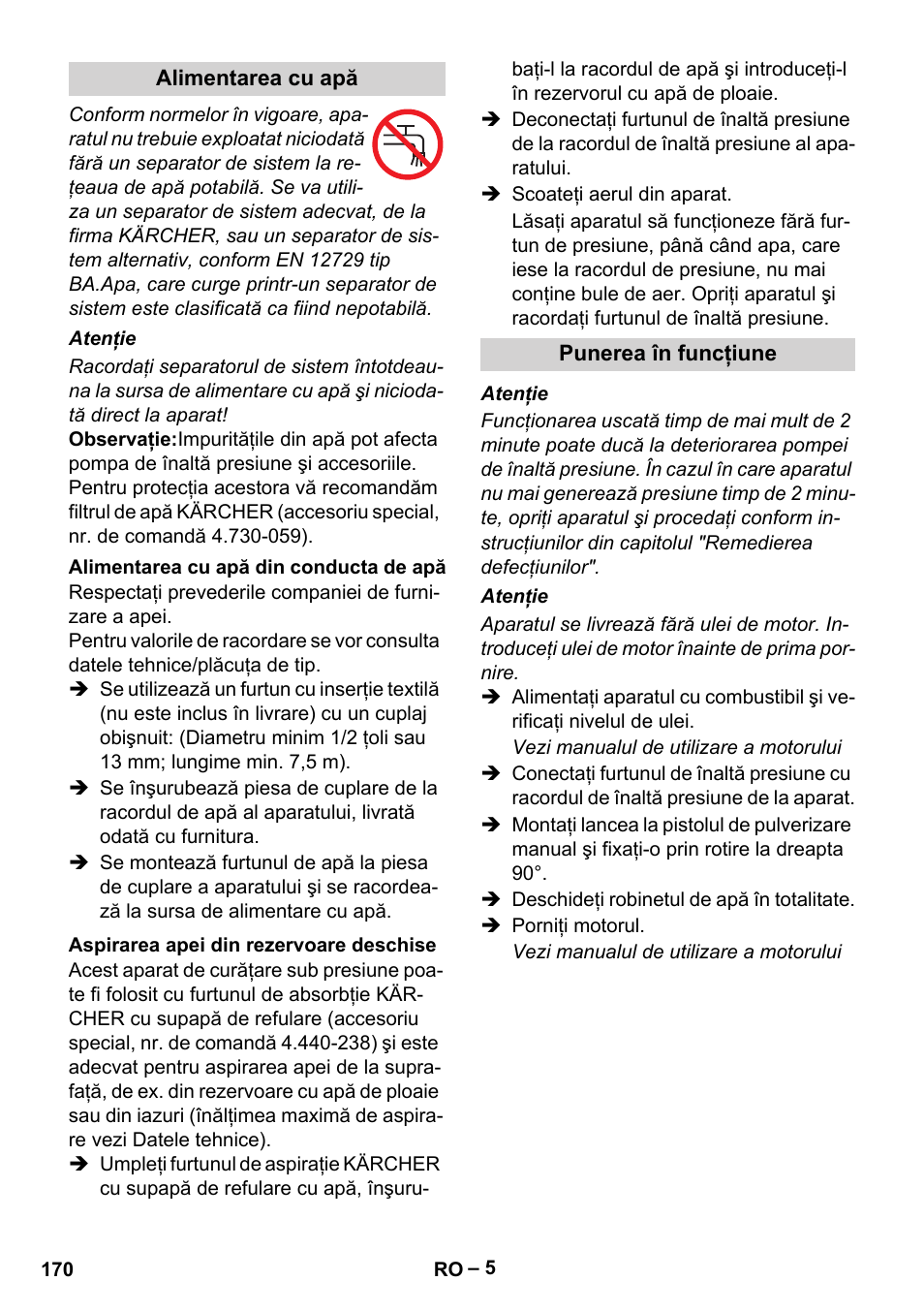 Karcher G 7-10 M User Manual | Page 170 / 248