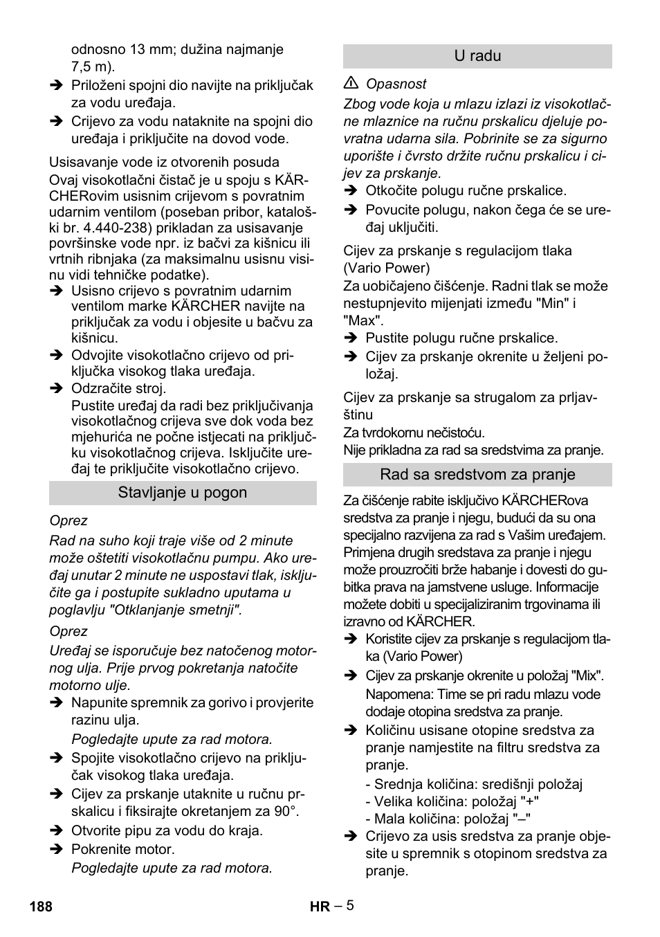 Karcher G 7-10 M User Manual | Page 188 / 248