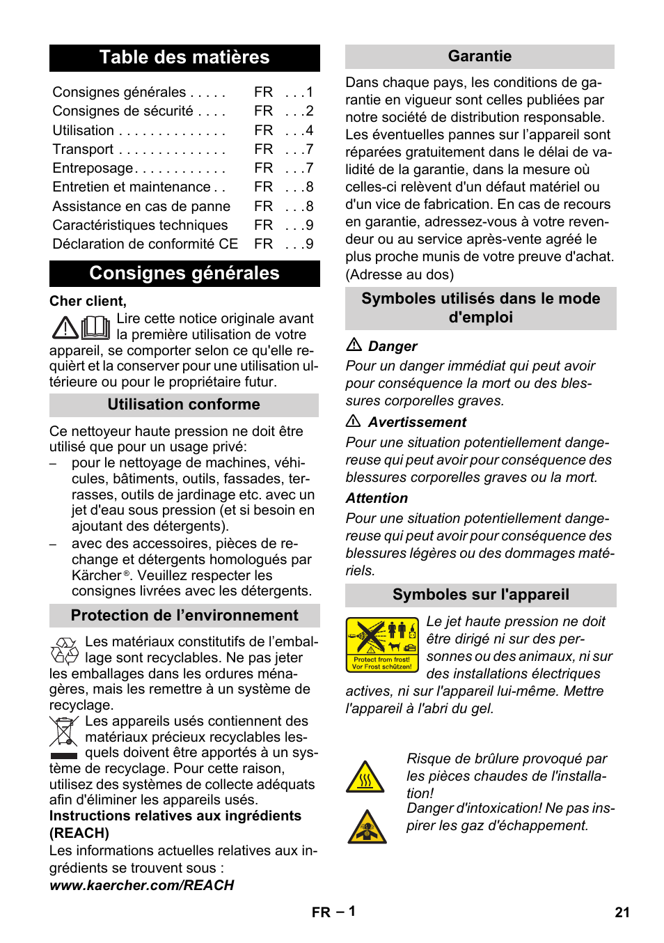 Karcher G 7-10 M User Manual | Page 21 / 248