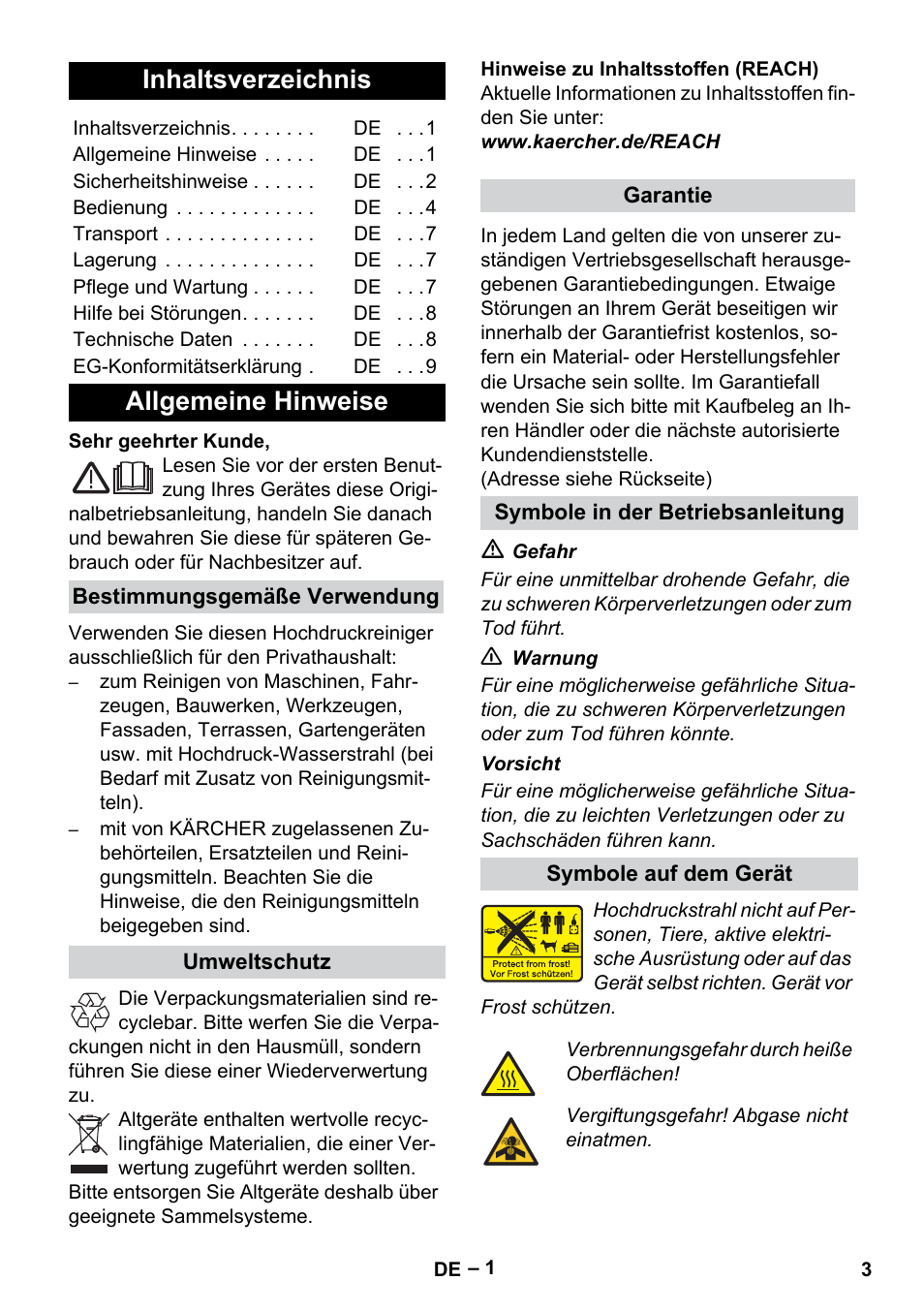 Karcher G 7-10 M User Manual | Page 3 / 248