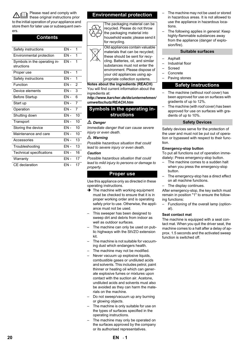 Karcher KM 120-150 R Bp 2SB User Manual | Page 20 / 264