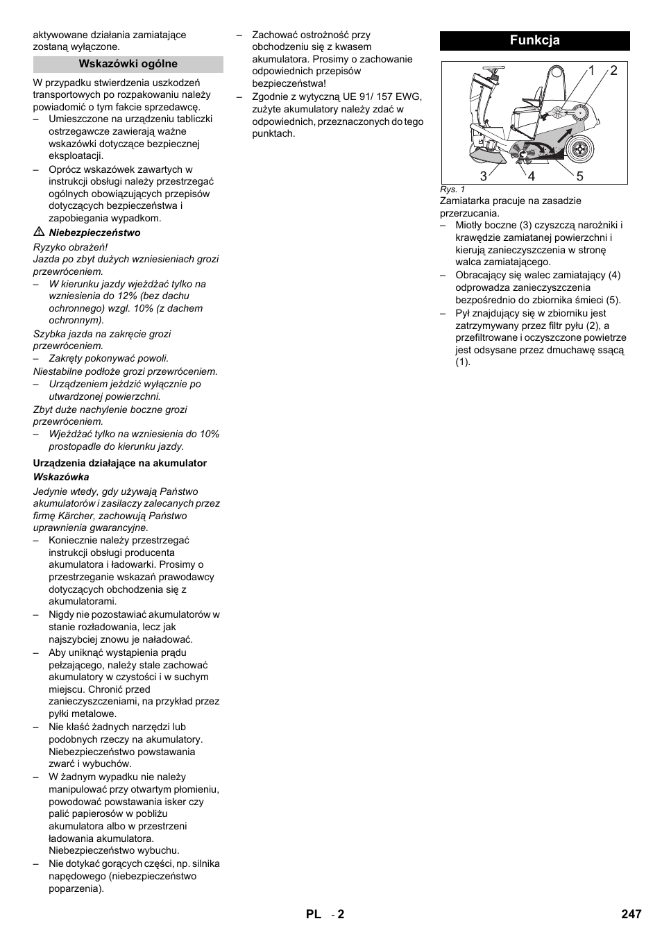 Funkcja | Karcher KM 120-150 R Bp 2SB User Manual | Page 247 / 264