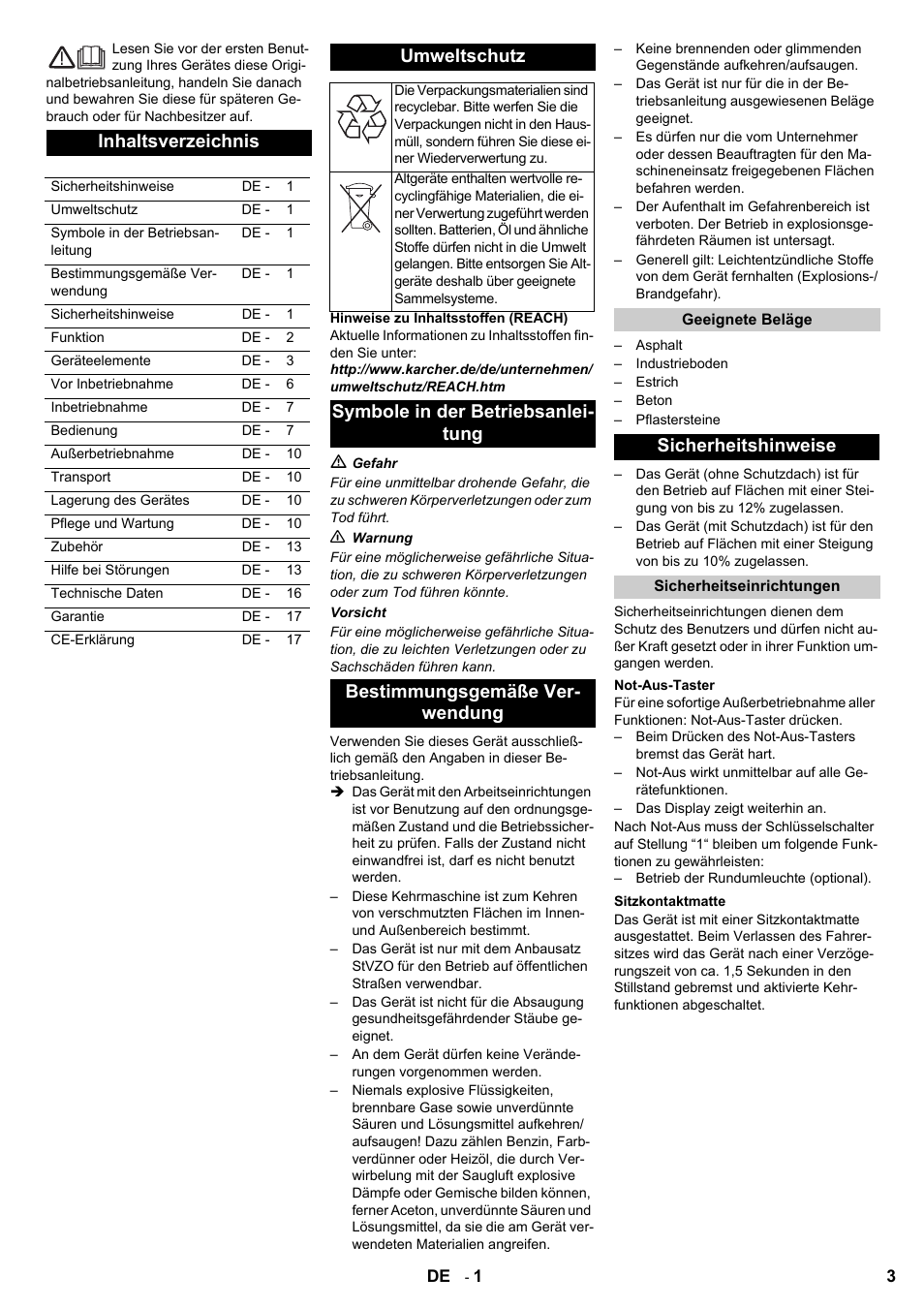 Karcher KM 120-150 R Bp 2SB User Manual | Page 3 / 264