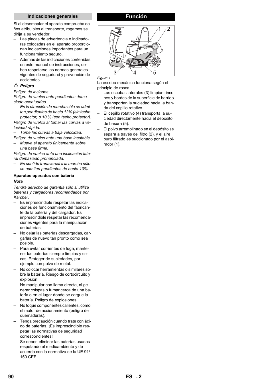 Función | Karcher KM 120-150 R Bp 2SB User Manual | Page 90 / 264