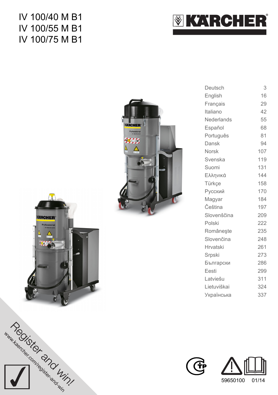 Karcher IV 100 - 40 M B1 User Manual | 352 pages
