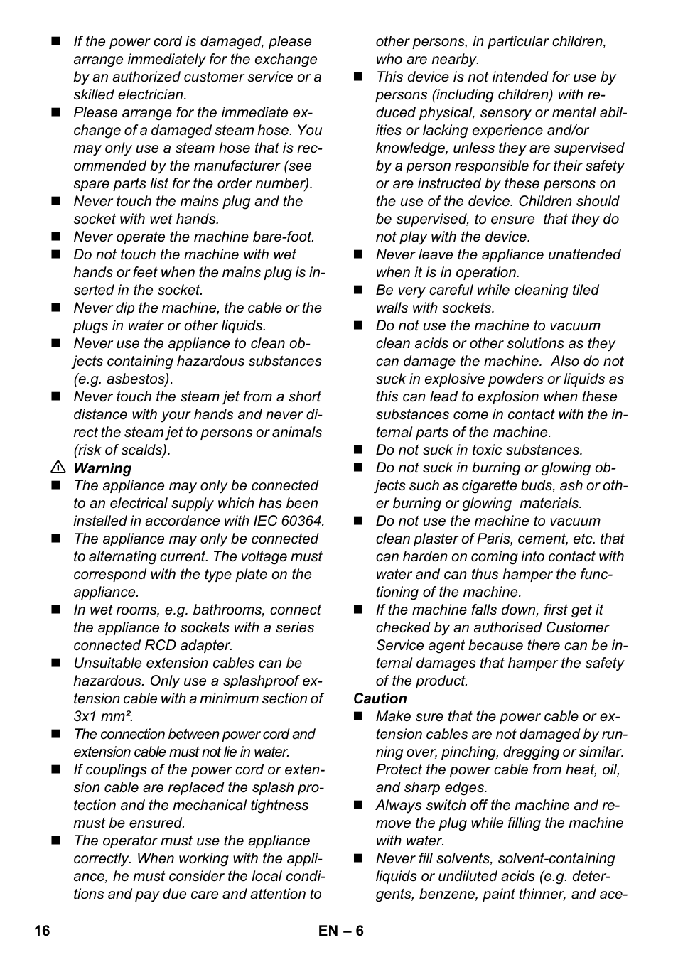 Karcher SV 1902 User Manual | Page 16 / 284