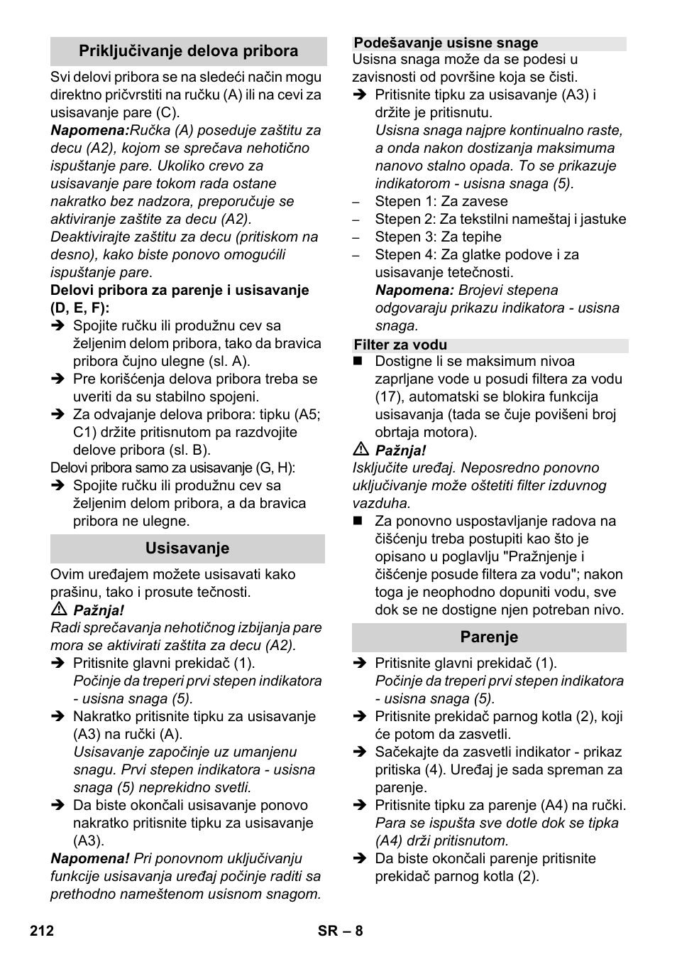 Karcher SV 1902 User Manual | Page 212 / 284