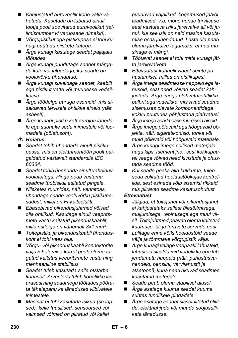 Karcher SV 1902 User Manual | Page 230 / 284