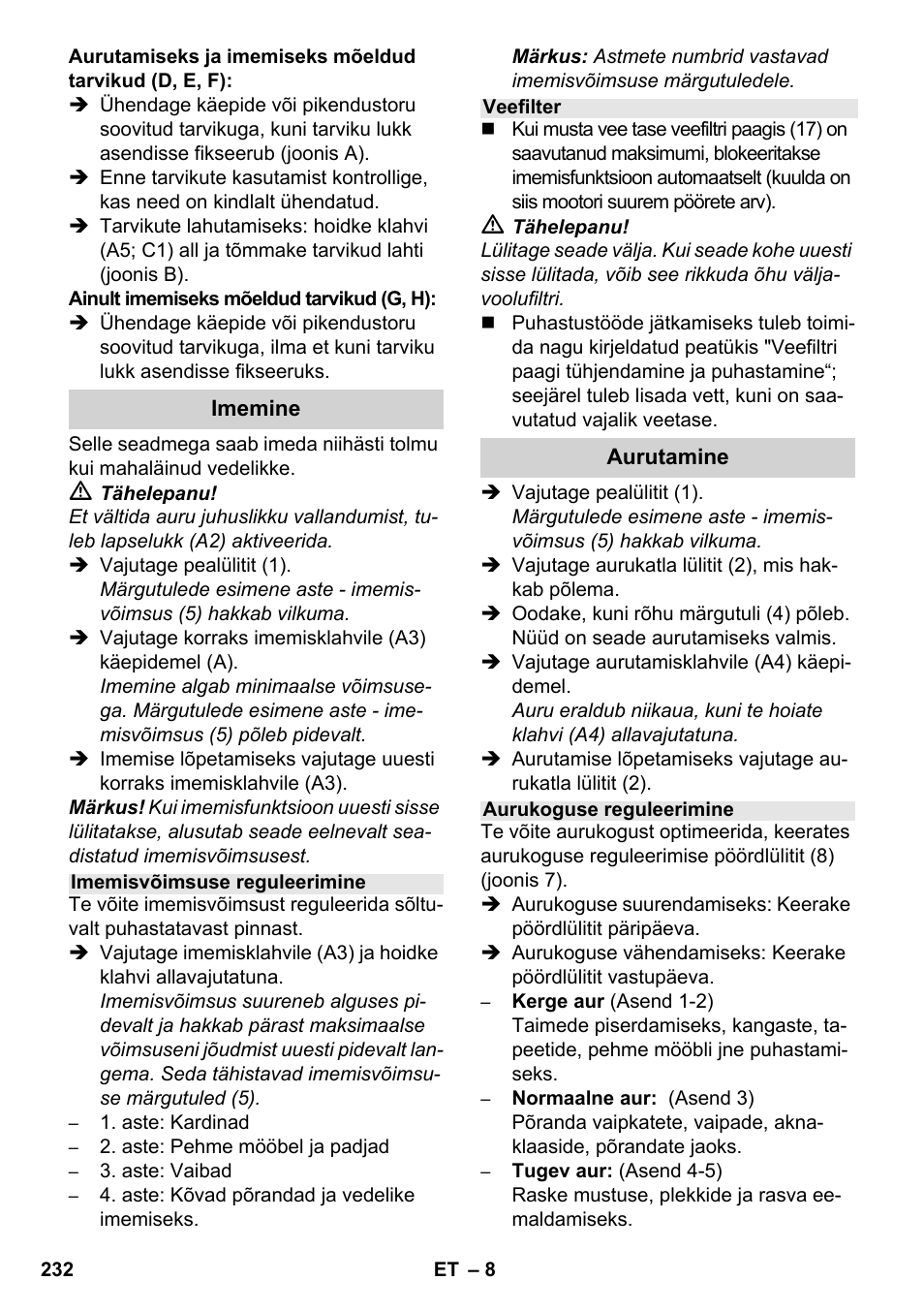 Karcher SV 1902 User Manual | Page 232 / 284