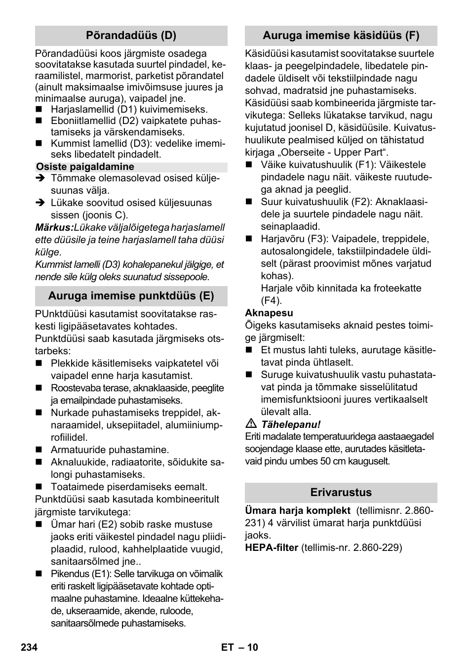 Karcher SV 1902 User Manual | Page 234 / 284