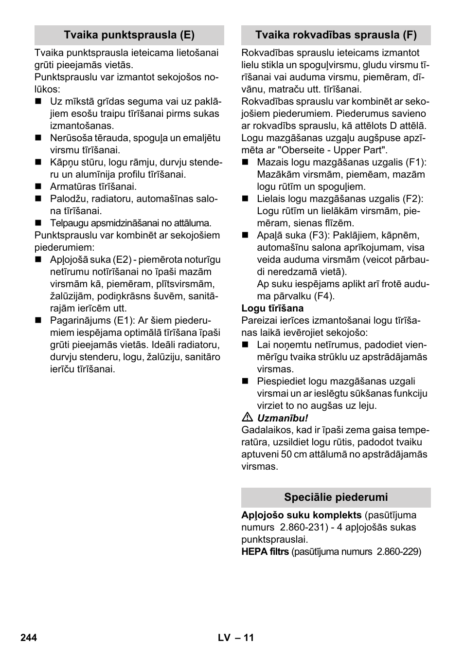 Karcher SV 1902 User Manual | Page 244 / 284