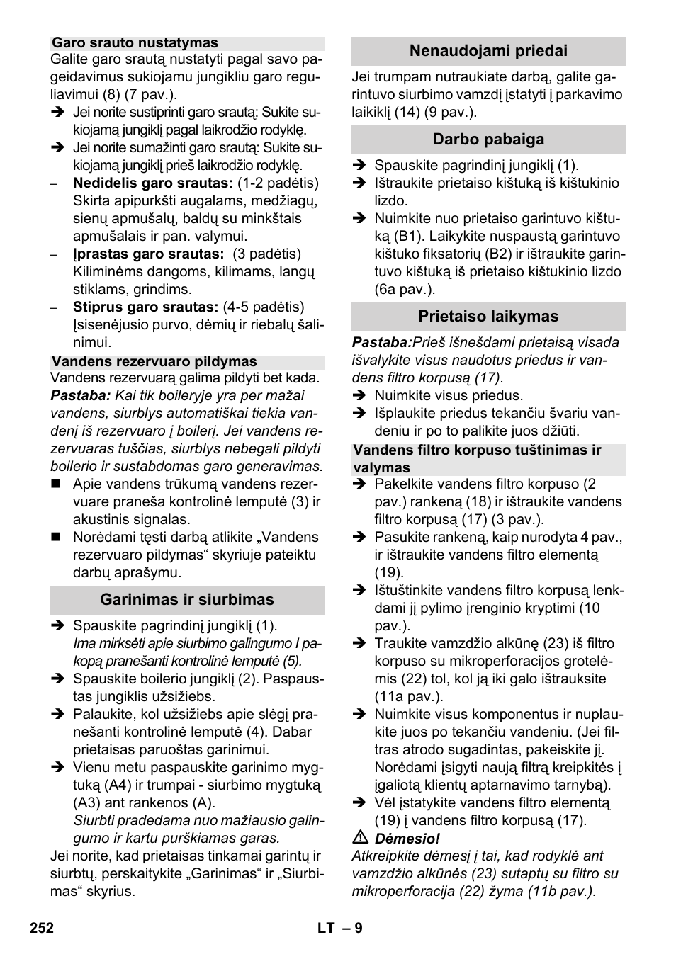 Karcher SV 1902 User Manual | Page 252 / 284