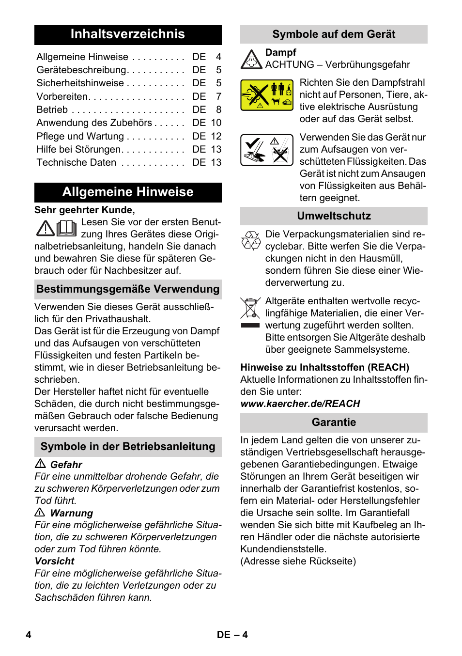 Karcher SV 1902 User Manual | Page 4 / 284