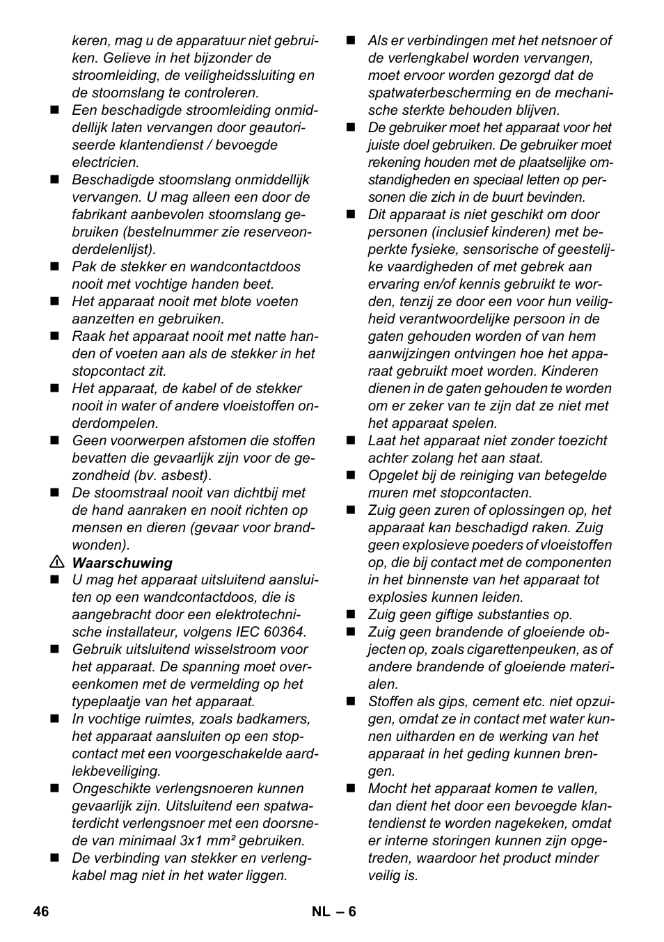 Karcher SV 1902 User Manual | Page 46 / 284