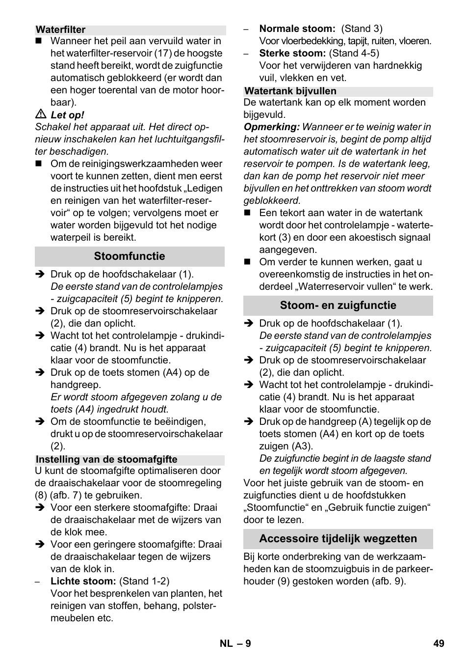 Karcher SV 1902 User Manual | Page 49 / 284