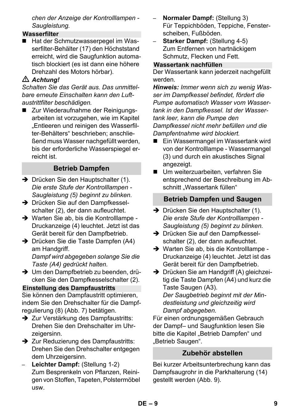 Karcher SV 1902 User Manual | Page 9 / 284