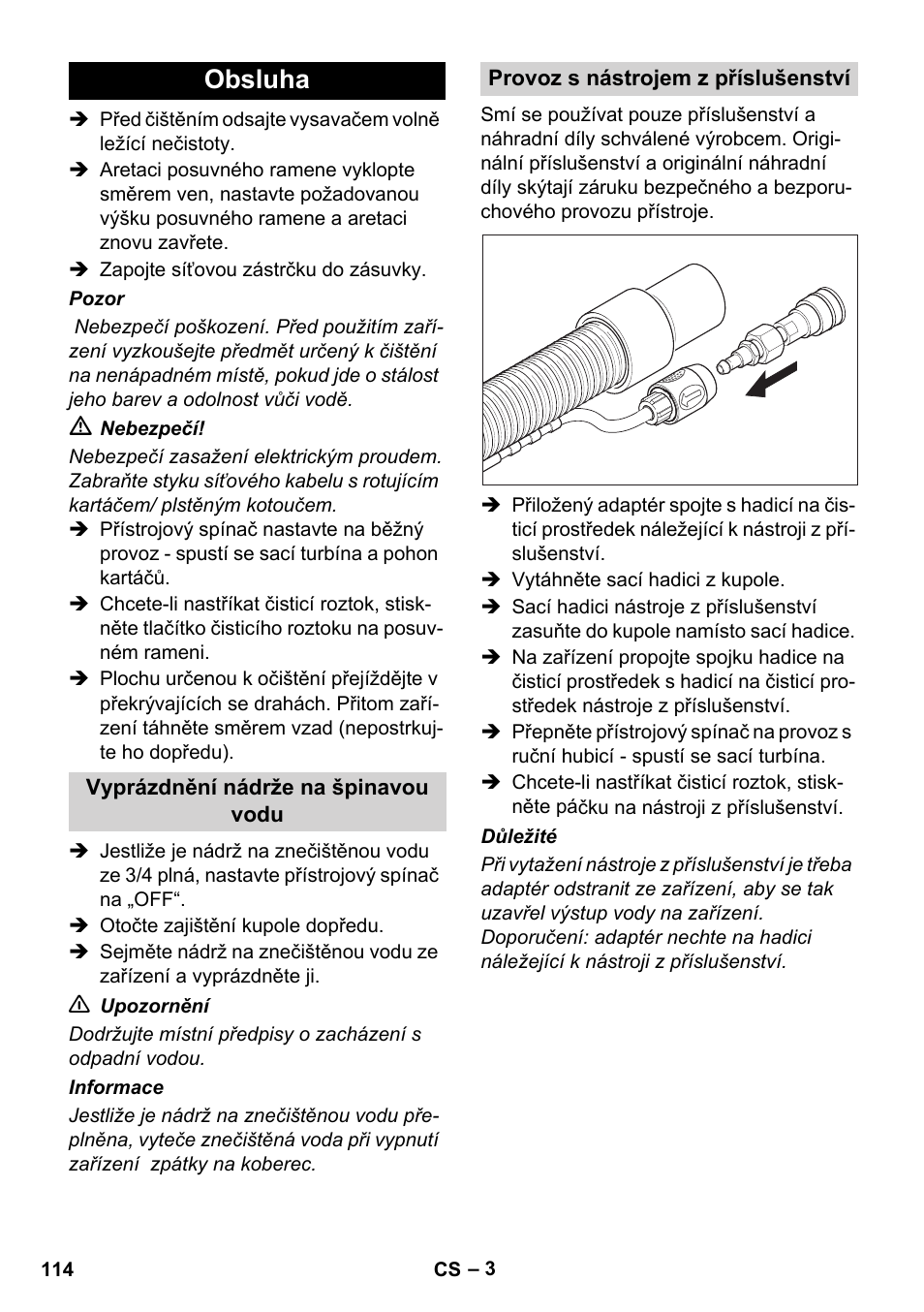Obsluha | Karcher BRC 30-15 C User Manual | Page 114 / 200