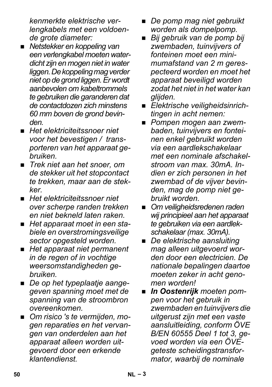 Karcher BP 2 Garden User Manual | Page 50 / 106