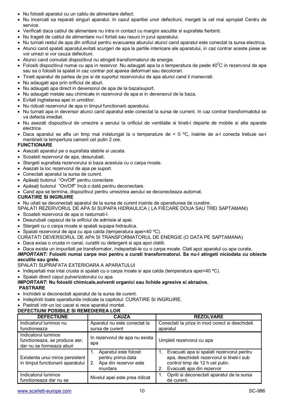 Scarlett SC-986 User Manual | Page 10 / 23