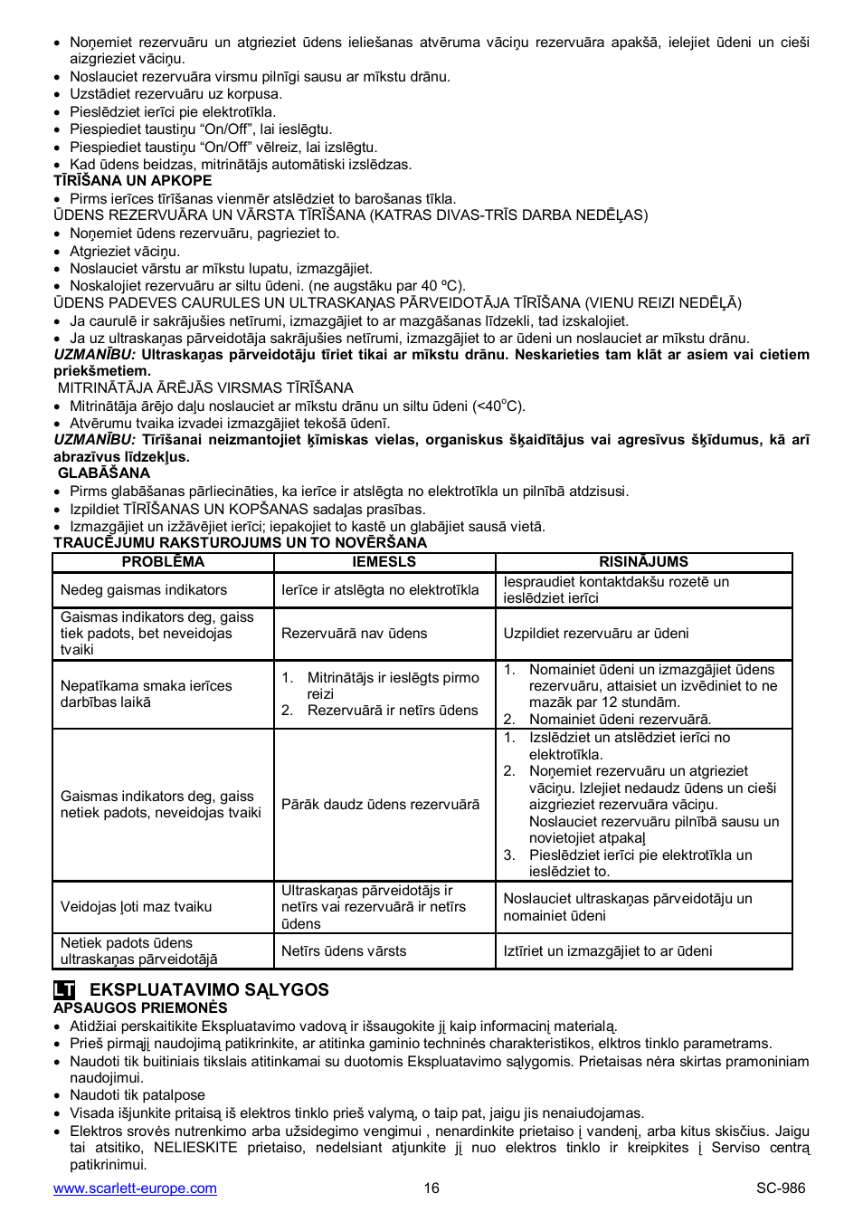 Scarlett SC-986 User Manual | Page 16 / 23