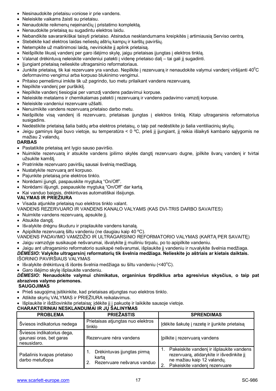 Scarlett SC-986 User Manual | Page 17 / 23