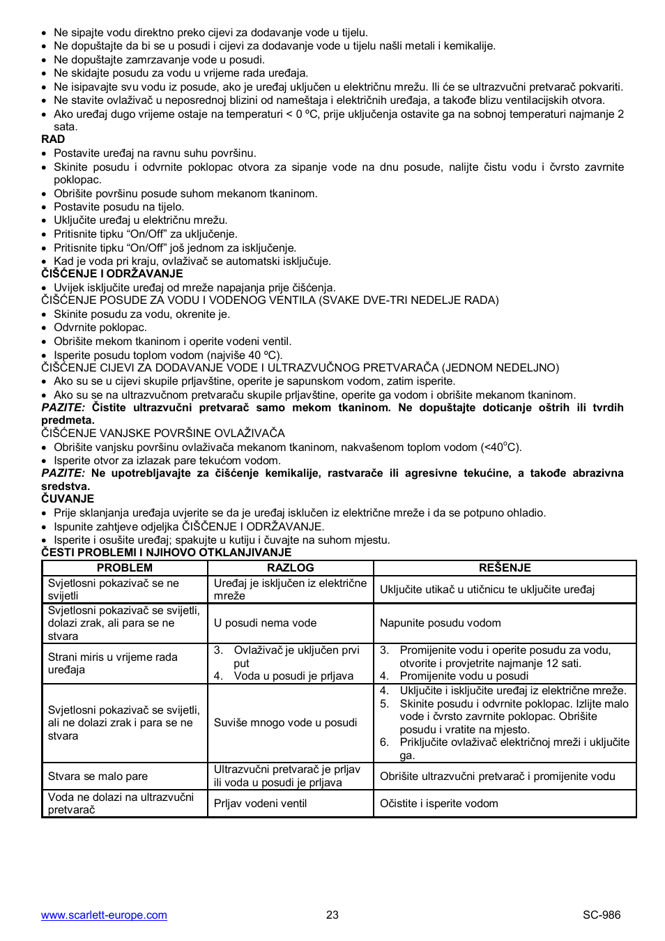 Scarlett SC-986 User Manual | Page 23 / 23