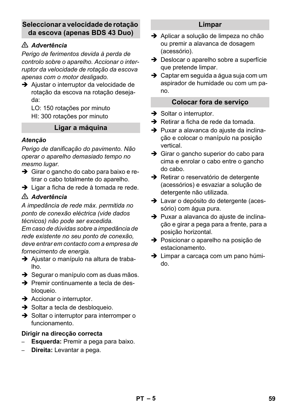 Karcher BDS 43-450C EU User Manual | Page 59 / 240