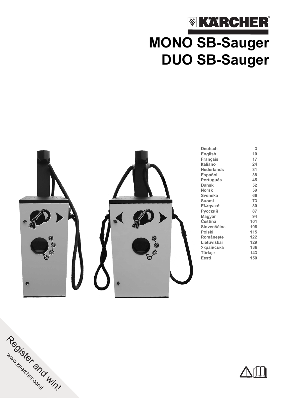 Karcher SB-Sauger Aspiratore self service MONO User Manual | 164 pages