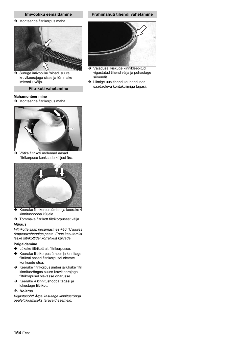 Karcher SB-Sauger Aspiratore self service MONO User Manual | Page 154 / 164