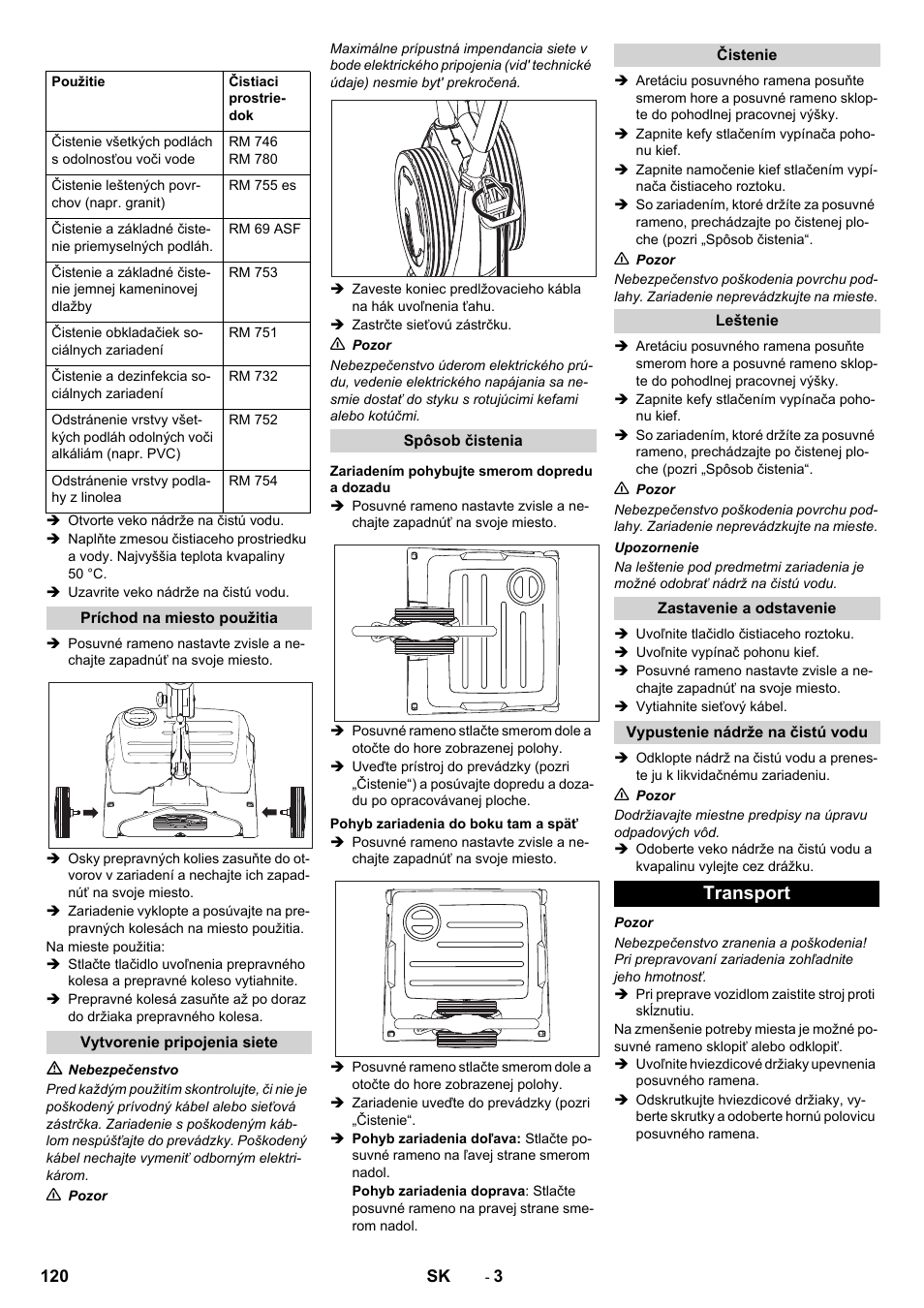 Transport | Karcher BRS 40-1000C EU User Manual | Page 120 / 168