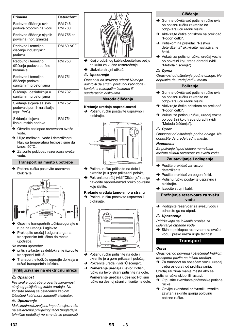 Transport | Karcher BRS 40-1000C EU User Manual | Page 132 / 168