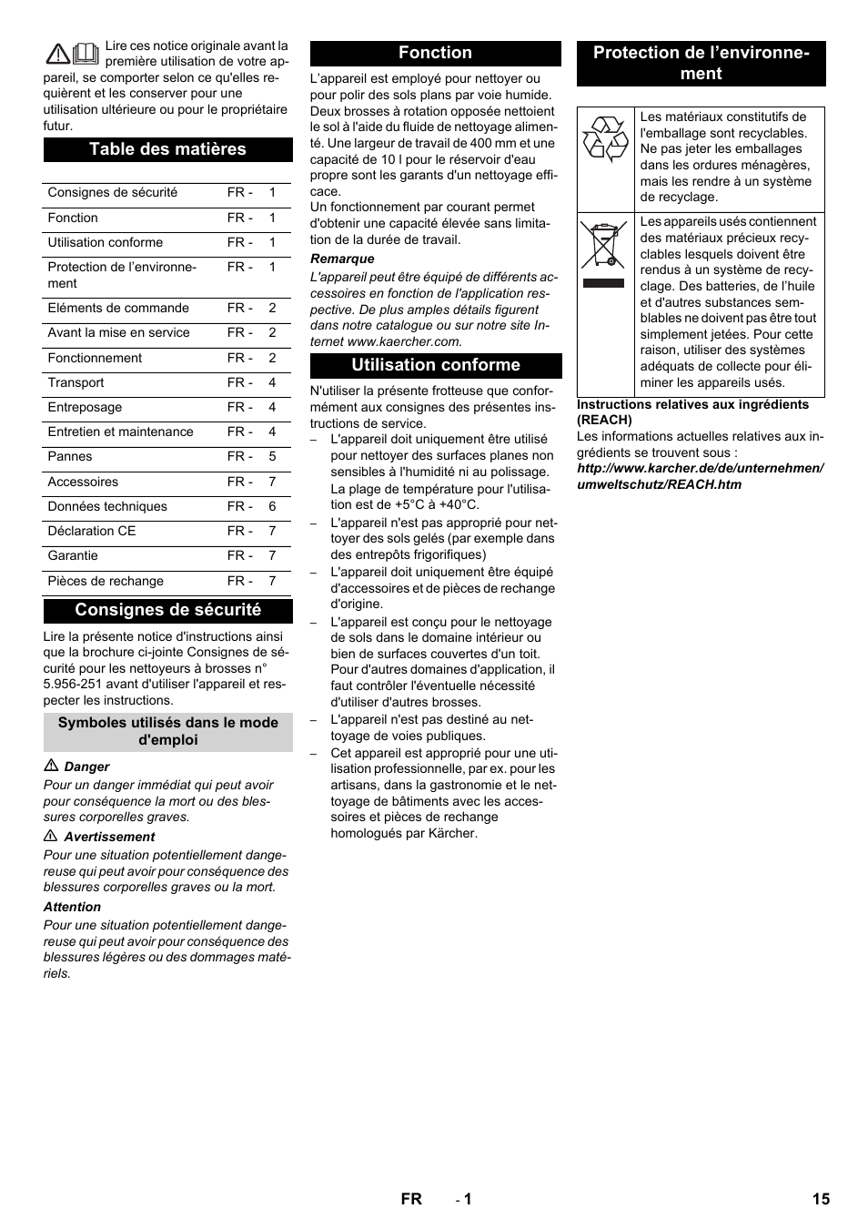 Karcher BRS 40-1000C EU User Manual | Page 15 / 168