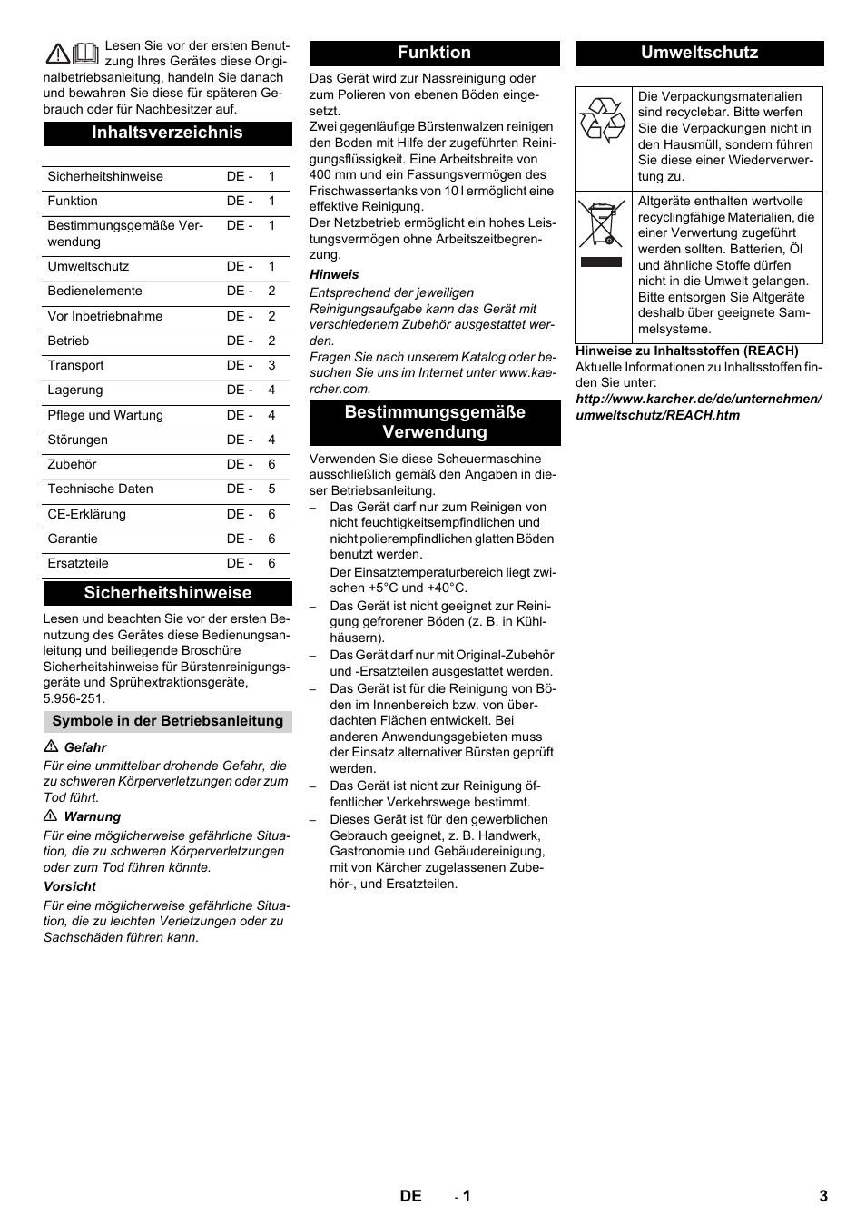 Karcher BRS 40-1000C EU User Manual | Page 3 / 168