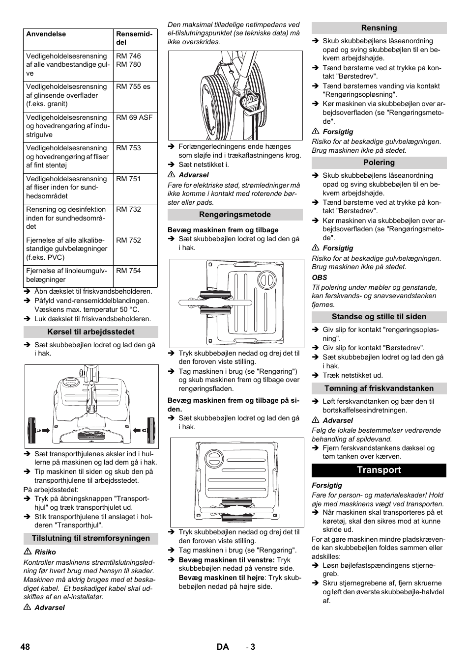 Transport | Karcher BRS 40-1000C EU User Manual | Page 48 / 168