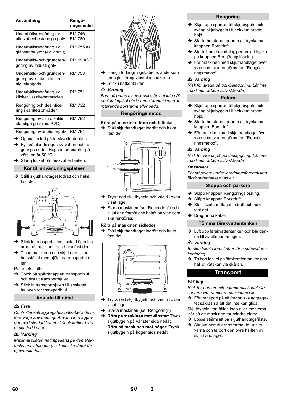 Transport | Karcher BRS 40-1000C EU User Manual | Page 60 / 168