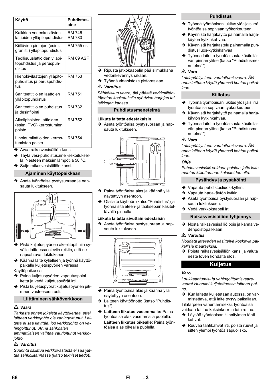 Kuljetus | Karcher BRS 40-1000C EU User Manual | Page 66 / 168