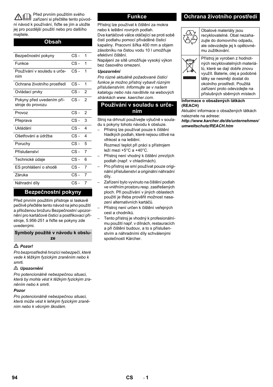 Karcher BRS 40-1000C EU User Manual | Page 94 / 168