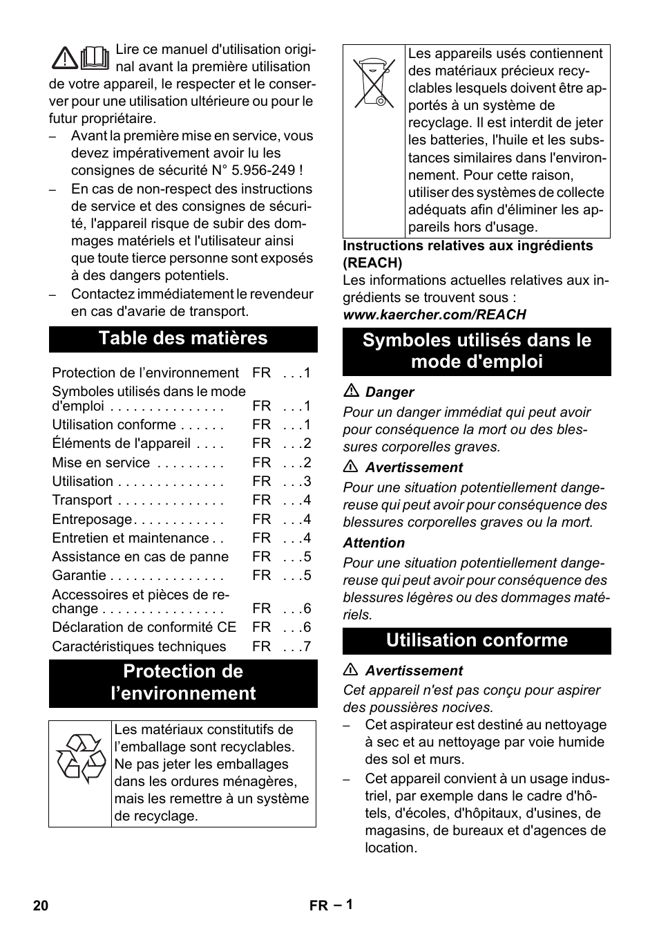 Karcher NT 55-1 Tact Te User Manual | Page 20 / 200