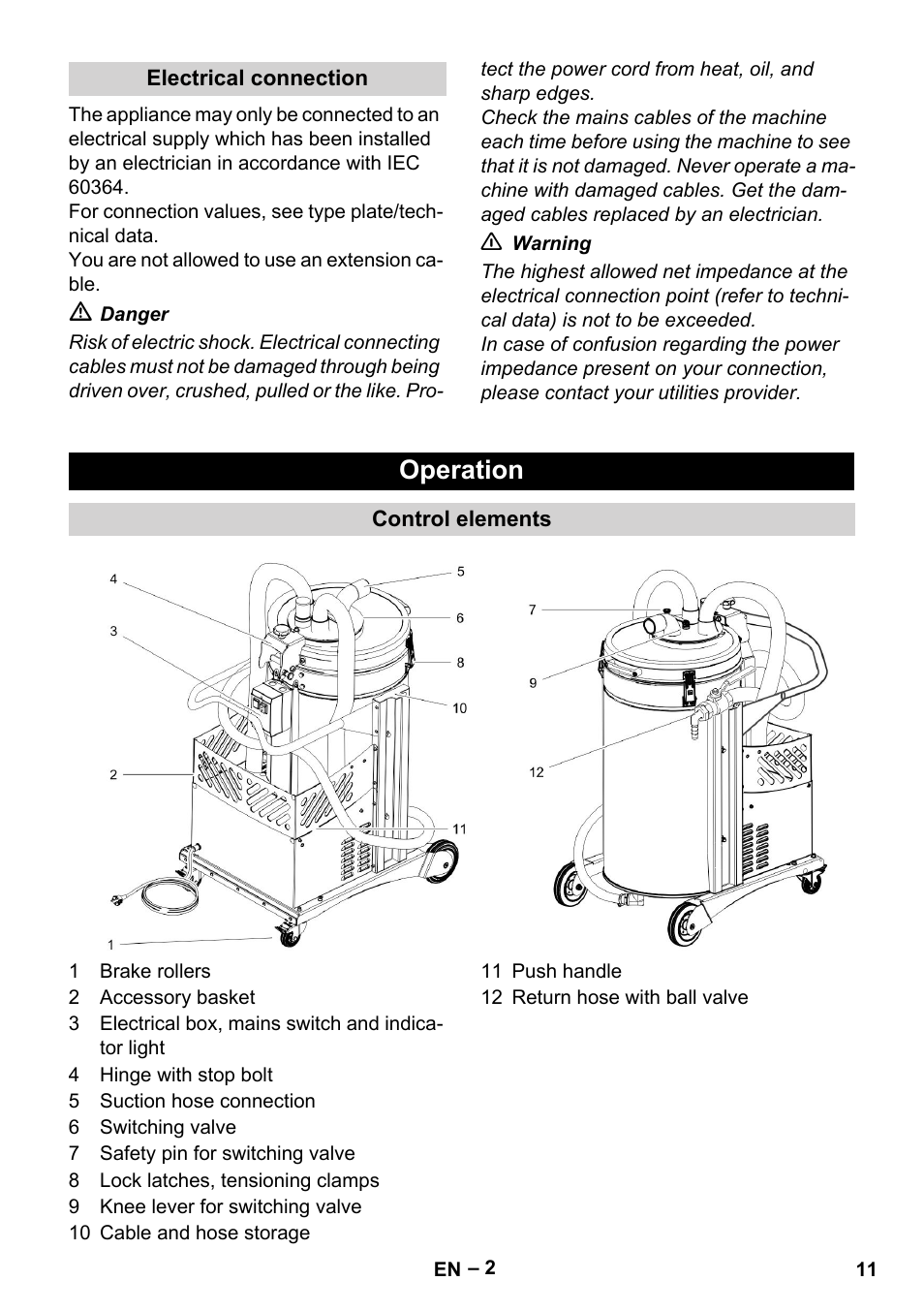 Operation | Karcher IVL 50-24-2 User Manual | Page 11 / 192