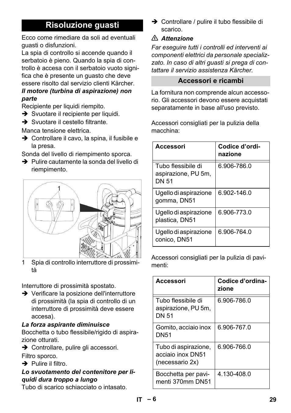 Risoluzione guasti | Karcher IVL 50-24-2 User Manual | Page 29 / 192