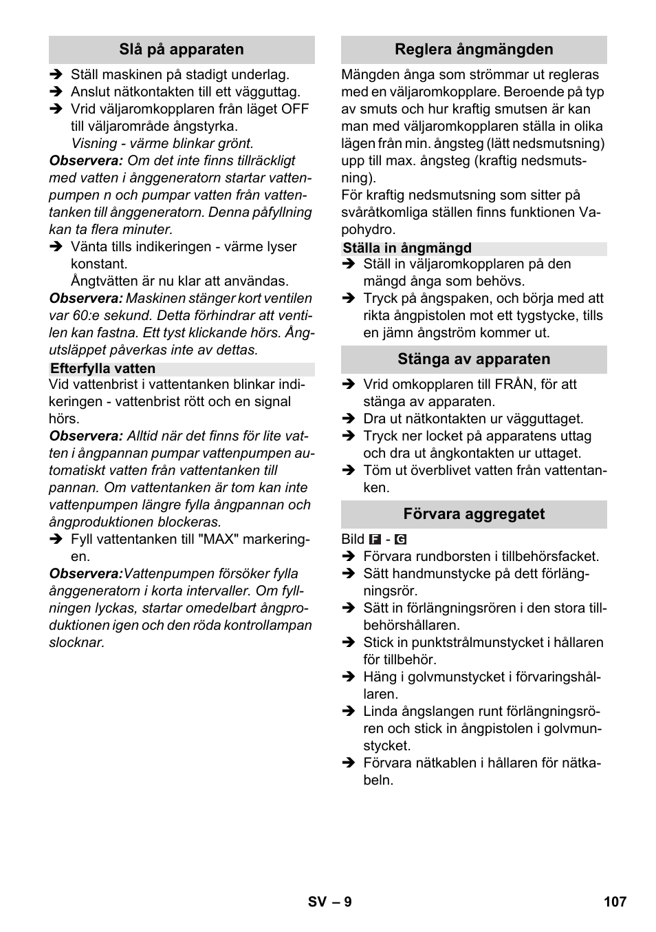 Karcher SC 5-800 C EU User Manual | Page 107 / 326