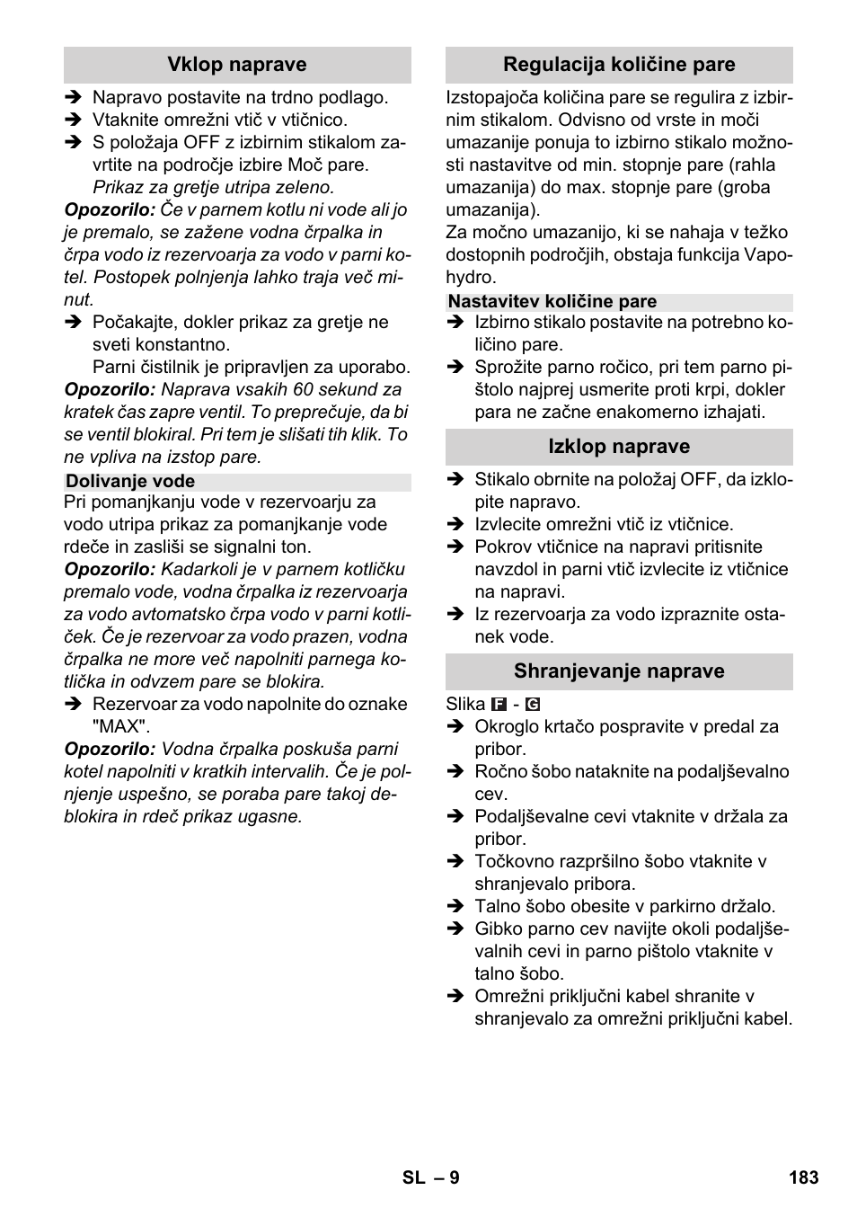 Karcher SC 5-800 C EU User Manual | Page 183 / 326