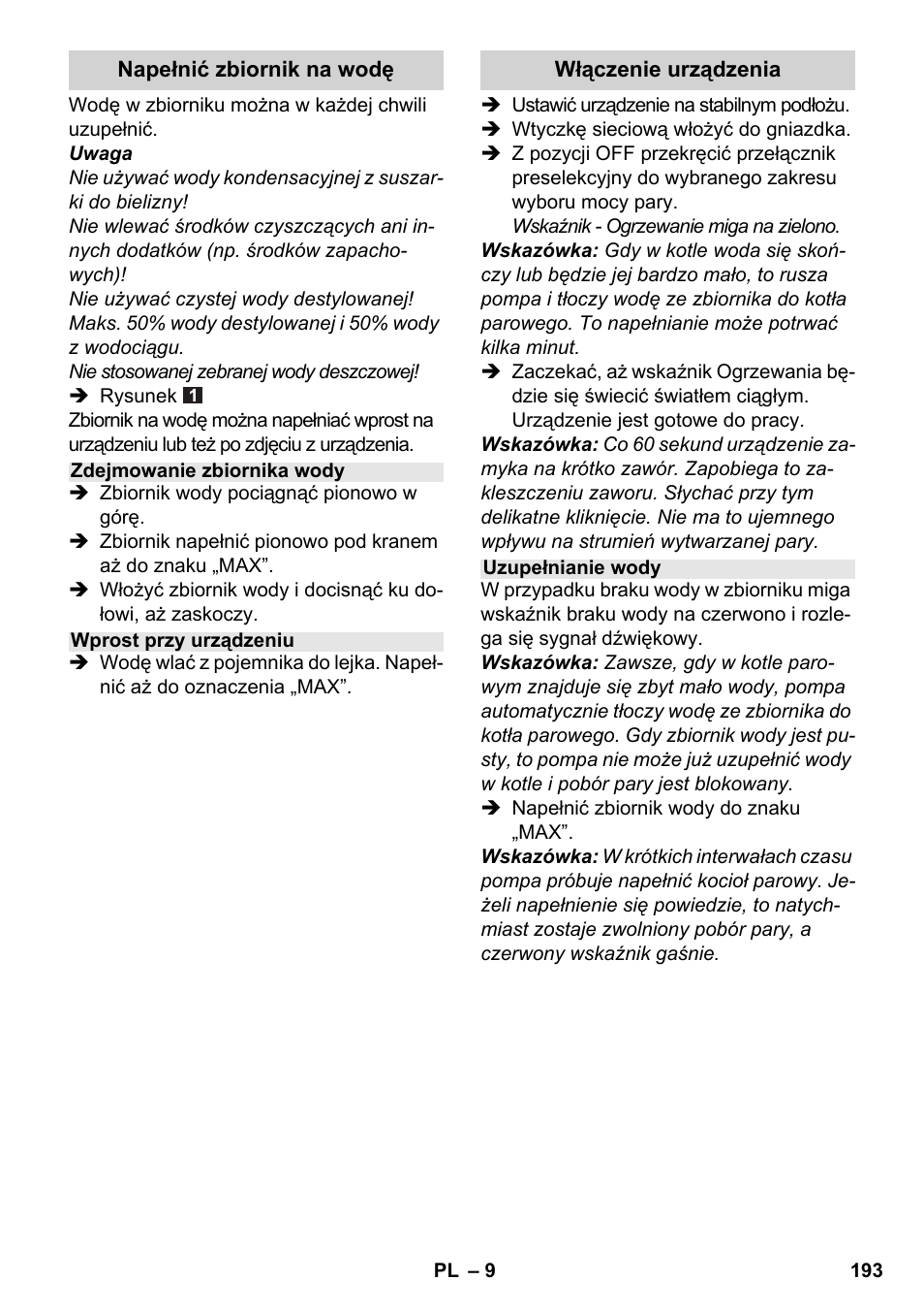 Karcher SC 5-800 C EU User Manual | Page 193 / 326