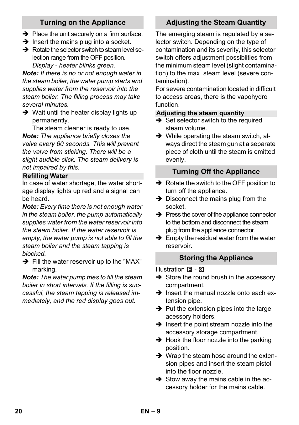 Karcher SC 5-800 C EU User Manual | Page 20 / 326