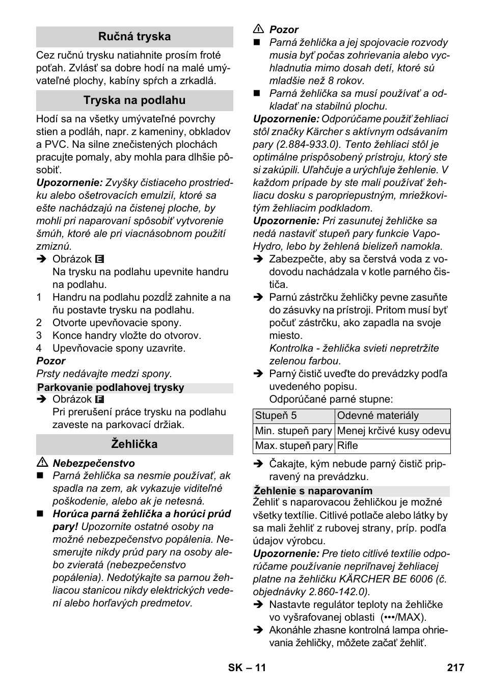 Karcher SC 5-800 C EU User Manual | Page 217 / 326