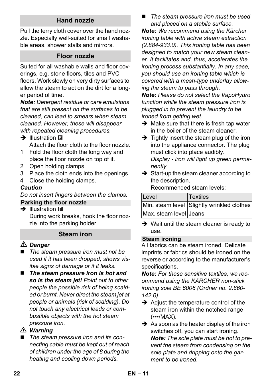 Karcher SC 5-800 C EU User Manual | Page 22 / 326