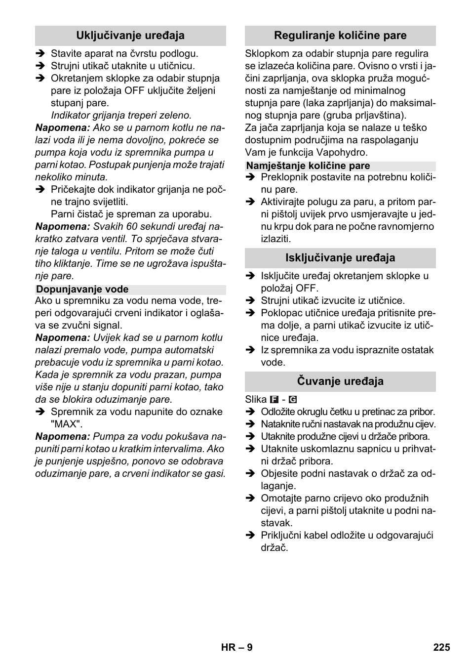 Karcher SC 5-800 C EU User Manual | Page 225 / 326