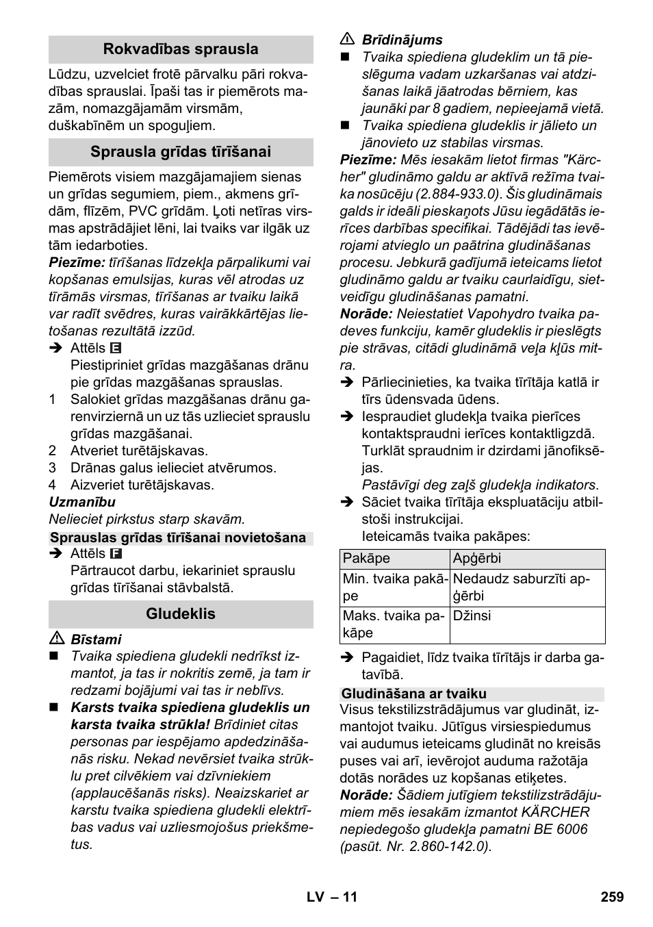 Karcher SC 5-800 C EU User Manual | Page 259 / 326